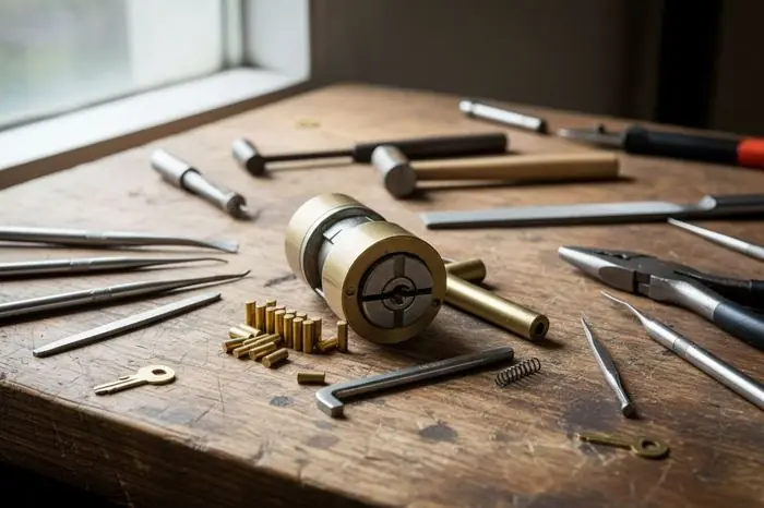 Commercial-grade lock hardware and tools used by Fast Valdosta Locksmith