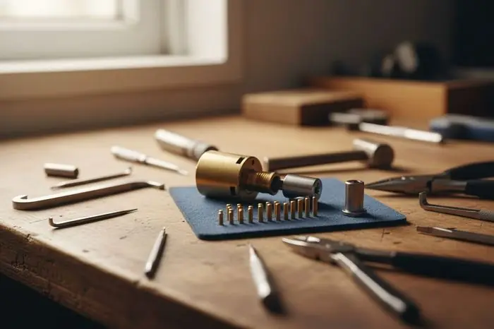 Rekey tools and lock cylinder parts used by Fast Valdosta Locksmith